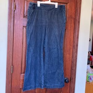 Talbots women’s blue denim sailor-style jeans.